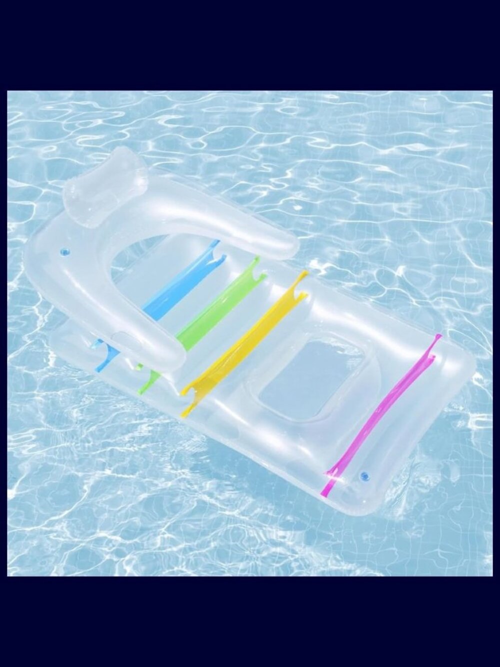 NIB Pool Lounge w/Pillow Backrest Inflatable Float Raft by Bestway 58"x33"x23"